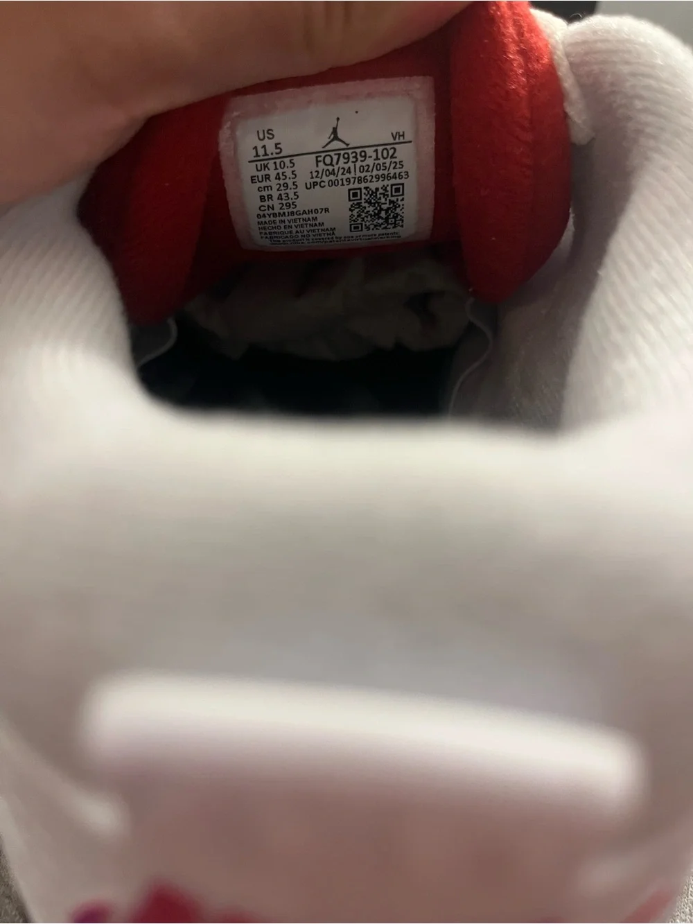 Nike Air Jordan 4 RM White Varsity Fire Red Black Mens Shoe Size 11.5 FQ7939-102